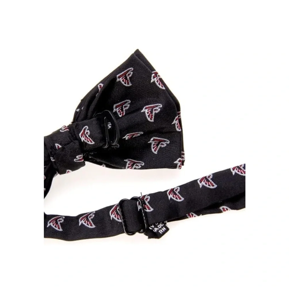 Black and Red Dog Bow Tie with Logo Pattern - Atlanta Falcons Football Sport
